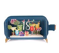 Message in A Bottle Cocktails 18th Pop Up Birthday Greeting Card by Alljoy Cards MIB095 MIB095