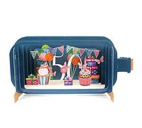 Message in A Bottle Cupcake 50th Pop Up Birthday Greeting Card by Alljoy Cards MIB103