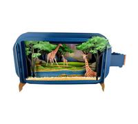 Message in A Bottle Giraffes Pop Up Any Occasion Greeting Card by Alljoy Cards MIB197