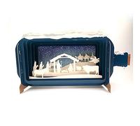 Message In A Bottle Nativity Scene Pop Up Christmas Greeting Card By Alljoy Card XMIB013