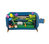 Message In A Bottle Park Bench Pop Up Any Occasion Greeting Card by Alljoy Cards