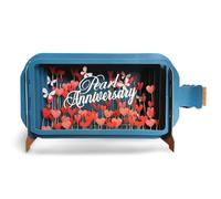 Message in A Bottle Pearl 30th Anniversary Hearts Greeting Card by Alljoy Cards MIB209