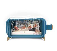Message In A Bottle Santa's Magical Sleigh Pop Up Christmas Card By Alljoy Cards XMIB064