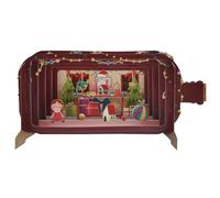 Message in A Bottle Santa's Toy Workshop Pop Up Christmas Greeting Card XMIB119