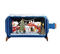 Message In A Bottle Village Xmas Tree Pop Up Christmas Card By Alljoy Cards XMIB086