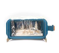 Message In A Bottle Winter Snowy Reindeer Pop Up Christmas Card By Alljoy Cards XMIB067