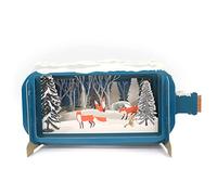 Message In A Bottle Winter Woodland Foxes Pop Up Christmas Card By Alljoy Cards XMIB066