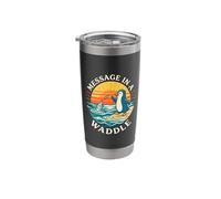 Message in A Waddle Penguin Funny Pun Stainless Steel Insulated Tumbler