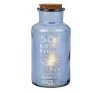 Message of Love Light Up Jar 50th Birthday Unisex | Home Décor | 2 x AA