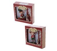 Message To Santa Christmas Elf Figure With Wishes Jar - Red