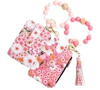 Messagenal Women's Boho Beaded Wallet, Wristlet Wallets for Women, Boho Style Beaded Wristlet Wallet (2pcs B)