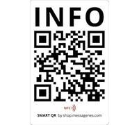 MESSAGENES | INFO NFC and QR Sticker | Reusable Smart QR Code and NFC | 1 Rectangular Unit | Link The Decal to The Desired URL | Get More Traffic and Visits in Your Web| Modify Link Whenever You Want