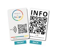 MESSAGENES | PVC Card Review Us on Google QR Code and NFC | Reusable Smart QR Code and NFC | 1 Unit | 2 Sides | Reviews and Info | Dynamic QR | Get Easy Reviews | Boost Your Review Ranking