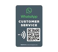 MESSAGENES | Whatsapp QR and NFC Customizable Reception Sticker | 1 Unit Reusable NFC Card Size Sticker | Connect Your Customers with Whatsapp | Solution for Receptions