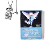 Messages From Your Angels Cards - Pocket Edition, Copper Paper, Ideal for Beginners, Includes Cards & Necklace