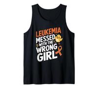Messed with The Wrong Girl Leukemia Awareness Tank Top