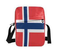 Messenger Bag Green Crossbody Bags for Women Small Messenger Bag for Men Adjustable Strap for Work Travel Norway National Flag Perfect Business Concepts