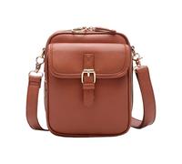 Messenger Bag, Portable Phone Equipment, Shoulder Bag, Occasional Participation with Adjustable Shoulder Strap, Leather Phone Bag for Men, Women, Travel, Outdoor, Indoor, brown, Siehe Beschreibung