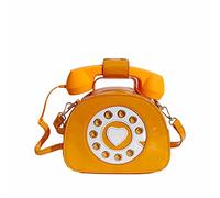 Messenger Bag Teens Telephone Shaped Purse Shoulder Crossbody Tote Bags Women Retro Phone Top Handle Handbags For Girls Large Shoulder Tote (A, One Size)