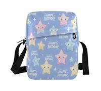messenger bags for women Shoulder Bag For Woman Cross Body Purse Adjustable Strap for Shopping Shopping-Happy Birthday Colorful Stars