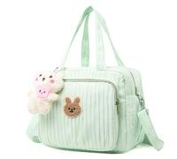 Messenger Diaper Bags, 9.5x5.5x7.9 Multi-Pocket Small Diaper Bag Tote with Handle and Detachable Strap for Travel