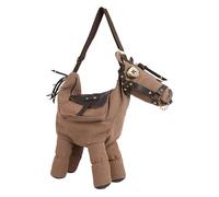 Messenger Pouch - 1 Unit PU Leather Horse Bag, Trendy Animal Shape, Adjustable Strap | Purse For Weekend Outing Shopping Travel School Daily Commute Professional High Strength Durable