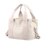 Messengers With Laptop Pockets Canvas Bag Casual Handbag Bag Work Class Handbag In Leather (White, One Size)