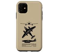 Messerschmitt Me 262 WW2 Jet Plane Silhouettes Case for iPhone 11