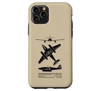 Messerschmitt Me 262 WW2 Jet Plane Silhouettes Case for iPhone 11 Pro