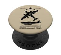 Messerschmitt Me 262 WW2 Jet Plane Silhouettes PopSockets Adhesive PopGrip