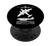 Messerschmitt Me 262 WW2 Jet Plane Silhouettes PopSockets Adhesive PopGrip