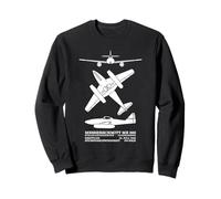 Messerschmitt Me 262 WW2 Jet Plane Silhouettes Sweatshirt