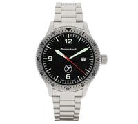 Messerschmitt Men's Pilot Watch Steel/Black ME-98152MB, Bracelet