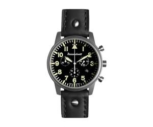 Messerschmitt Men's Watch Chronograph for Aviator Black ME-4544-SL
