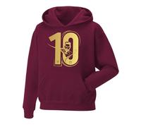 Messi #10 Hoodie Footballer Soccer Gold Print Sweatshirt |Premium Quality Soccer Jersey Boys Pullover Hooded Top UK Men/Women/Kids for Birthday Christmas Football Enthusiasts, Soccer Fans