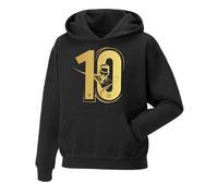 Messi #10 Hoodie Footballer Soccer Gold Print Sweatshirt |Premium Quality Soccer Jersey Boys Pullover Hooded Top UK Men/Women/Kids for Birthday Christmas Football Enthusiasts, Soccer Fans