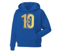 Messi #10 Hoodie Footballer Soccer Gold Print Sweatshirt |Premium Quality Soccer Jersey Boys Pullover Hooded Top UK Men/Women/Kids for Birthday Christmas Football Enthusiasts, Soccer Fans