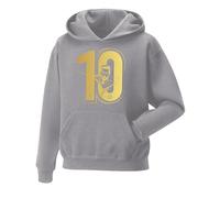 Messi #10 Hoodie Footballer Soccer Gold Print Sweatshirt |Premium Quality Soccer Jersey Boys Pullover Hooded Top UK Men/Women/Kids for Birthday Christmas Football Enthusiasts, Soccer Fans