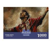 Messi 1000 Pieces Puzzles Festive Fun for Adults Soccer Star Messi Jigsaw Puzzles - 100% Recycled Cardboard - 1000pc Puzzle 52x38cm/1000pcs