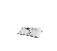 Messi Boys' Lifestyle Ankle Socks, 6-Pack, Soft & Stretchy, Comfortable, White, L