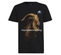 Messi Football GOAT Graphic Tee (Black) - Kids Kids Made By:Adidas