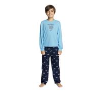 Messi Unisex Kid's Long Sleeve Shirt & Pants 2-Piece Pajama Set, Air Blue, XS (Pack of 2)