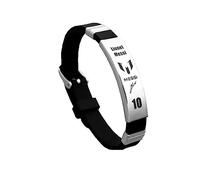 Messi10 Football Star Personalized Signature Stainless Steel Silicone Bracelet, Sports Trend Commemorative Jewelry Gift