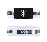 Messiah Wristband, Black and White Pattern, Religious Symbol Design