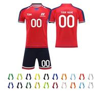 MessiFootball Kit Kids Personalised Football Shirts Shorts and Socks Set Custom Name Number Team Name and Logo Football Uniforms Training Suits Boys Football Kits(11 Football Kits)