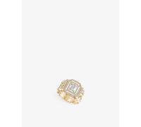 Messika Messika D-Vibes Multi Row 18ct Gold and 1.33ct Diamond Ring Yellow N.5