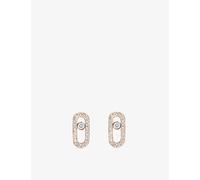 Messika Womens Messika Move Uno 18ct Gold and 0.16ct Diamond Stud Earrings Pink 1 Size