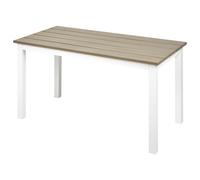 Beliani Garden Dining Table Messina 96/52cm White
