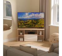 Messina Gloss Bardolino Oak Effect Corner Tv Unit With 2 Shelves & 1 Drawers, (H)51Cm X (W)112Cm X (D)51.5Cm