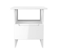 Messina Gloss White 1 Drawer Non-Extendable Side Table (H)495mm (W)440mm (D)440mm